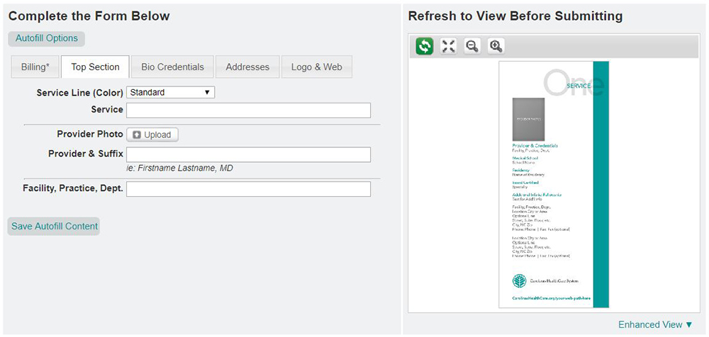 CHS R1 Form - Provider Info